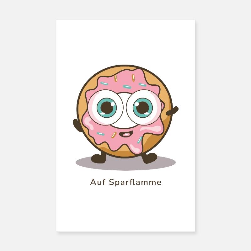 On the back burner – Funny donut in energy-saving mode Poster 8" x 12" (20x30 cm)