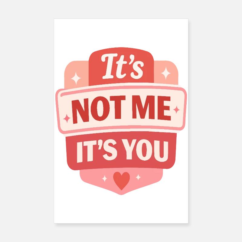 Ce n’est pas moi, c’est toi le badge rétro Poster 20 x 30 cm