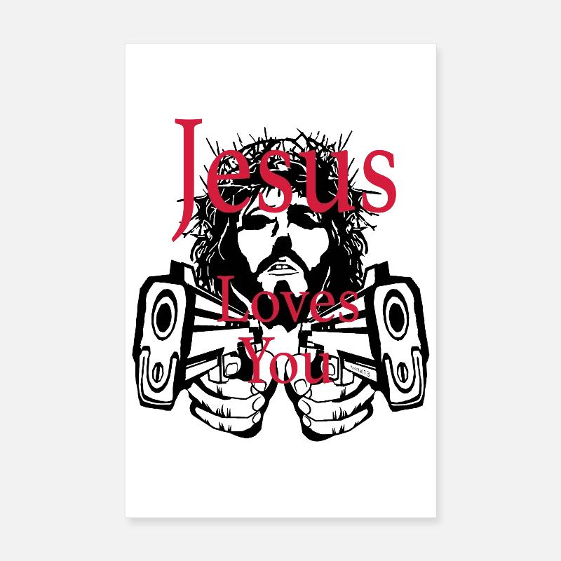 Jésus t’aime – Déclaration de foi Conception artistique Poster 20 x 30 cm