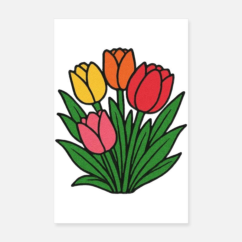 Tulip Patch Blüte Poster 20x30 cm