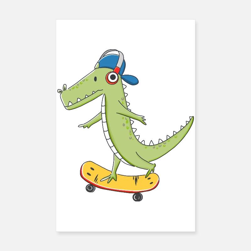 cool skater KROKO Poster 8" x 12" (20x30 cm)