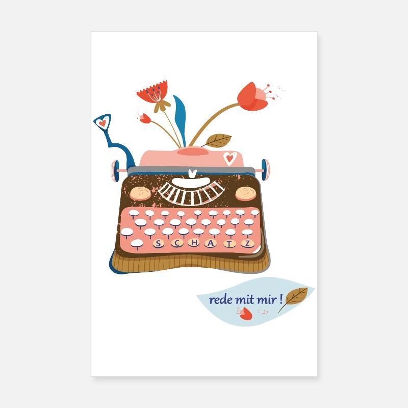 Macchina da scrivere Poster 20x30 cm