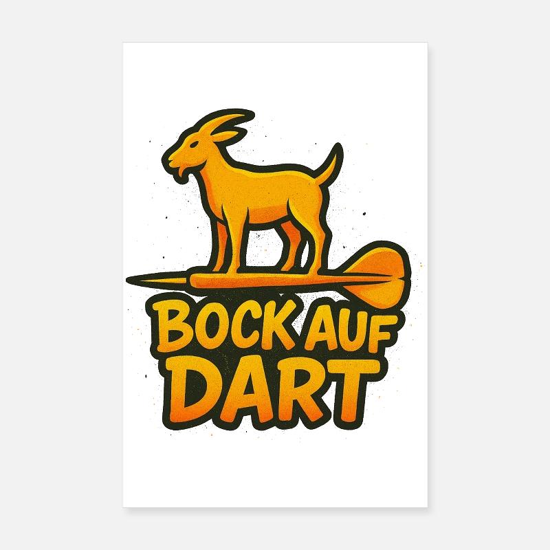Bock auf Dart Poster 20x30 cm