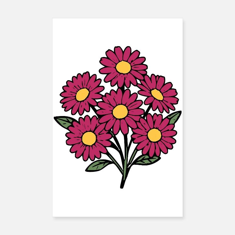 Blume rot violett Blumen Blüte  Poster 20x30 cm