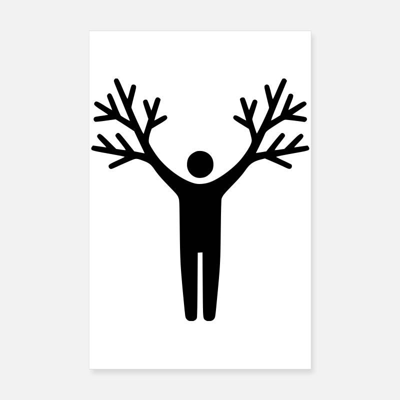 Baum Mensch Wurzeln Wachstum Poster 20x30 cm