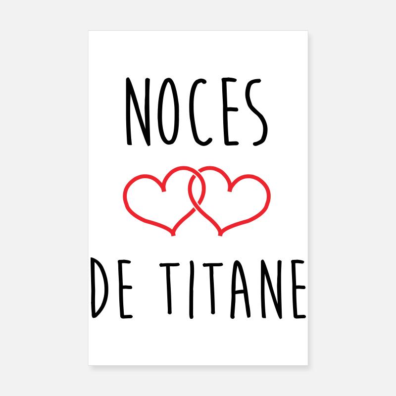 Noces de Titane 72 ans de mariage Poster 20 x 30 cm