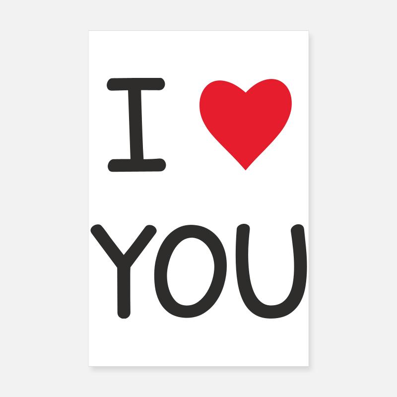 I ❤️ You – Doux Love Text Design Poster 20 x 30 cm