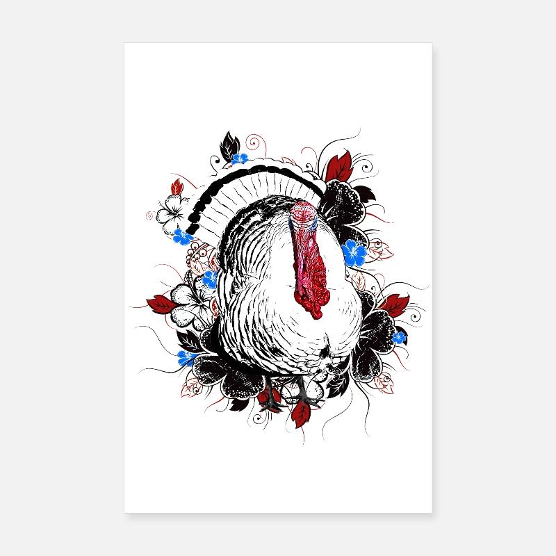 Dinde - Dinde - Thanksgiving Poster 20 x 30 cm
