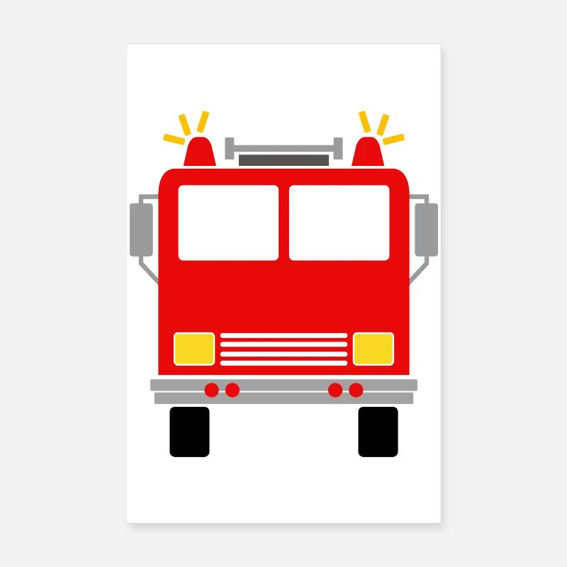 Camion de pompiers Poster 20 x 30 cm