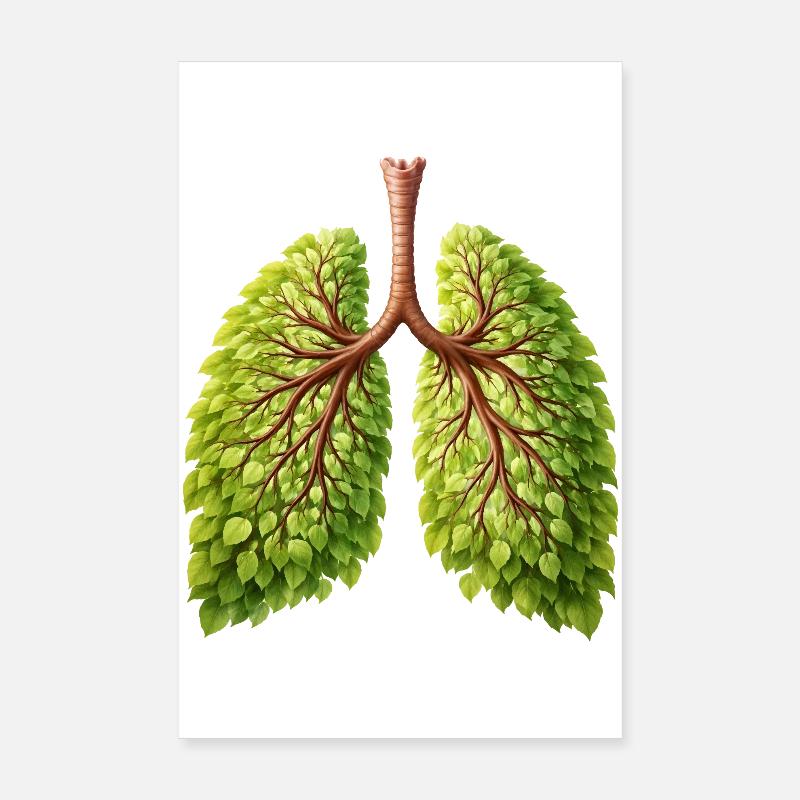 Lung Nature Tree Design Poster 8" x 12" (20x30 cm)