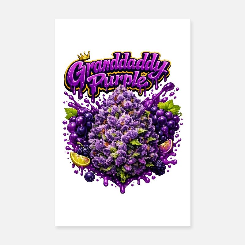 Granddaddy Purple Graffiti Print Poster 8" x 12" (20x30 cm)