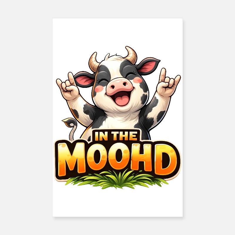 Dans le Moohd – Dessin animé de la Vache Drôle Poster 20 x 30 cm