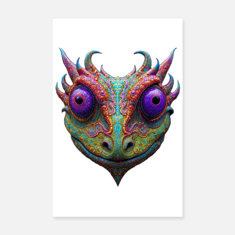 Mystic Toad/Frog/Gecko/Lizzard/Alien Poster 8" x 12" (20x30 cm)