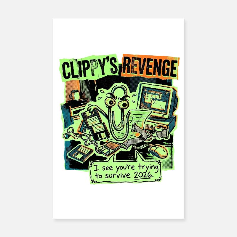 Clippy Revenge Poster 20x30 cm