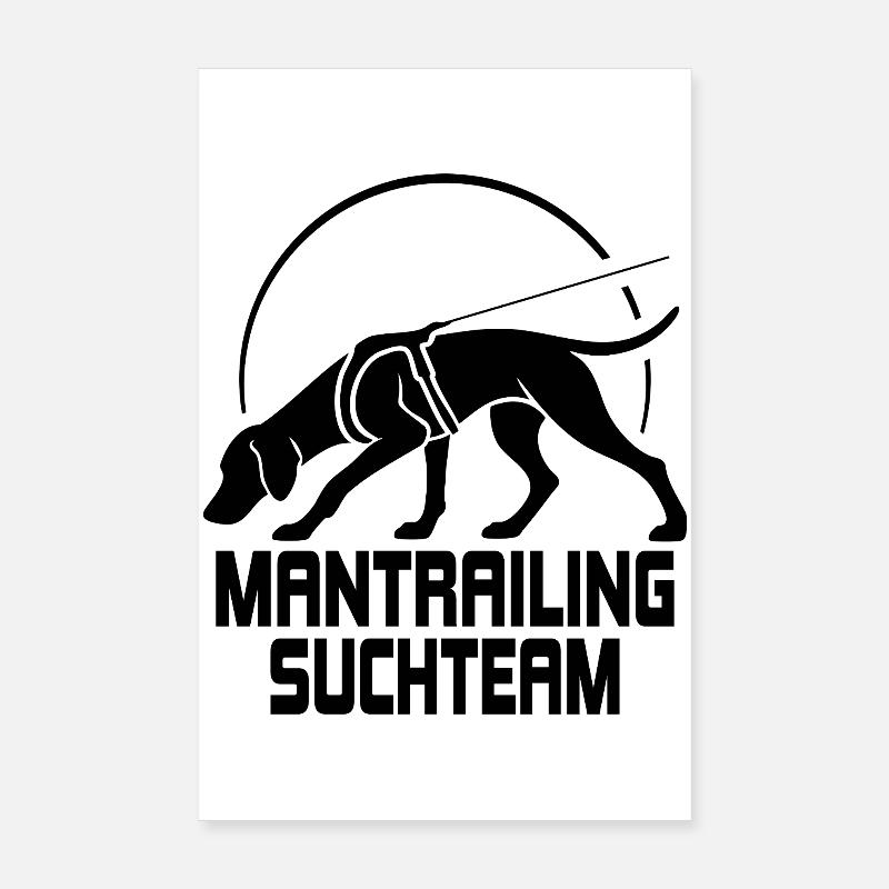 Vizsla Mantrailing Suchteam Hunde Hund Wilsigns Poster 20x30 cm