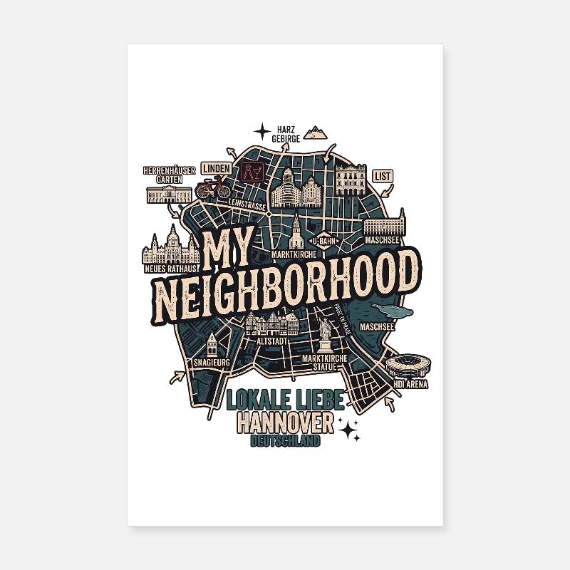 Hannover Heimatstadt Poster 20x30 cm