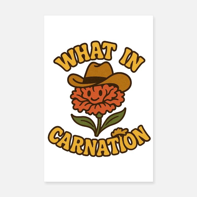 Qu’est-ce que c’est que possible dans la fleur de dessin animé œillet Poster 20 x 30 cm