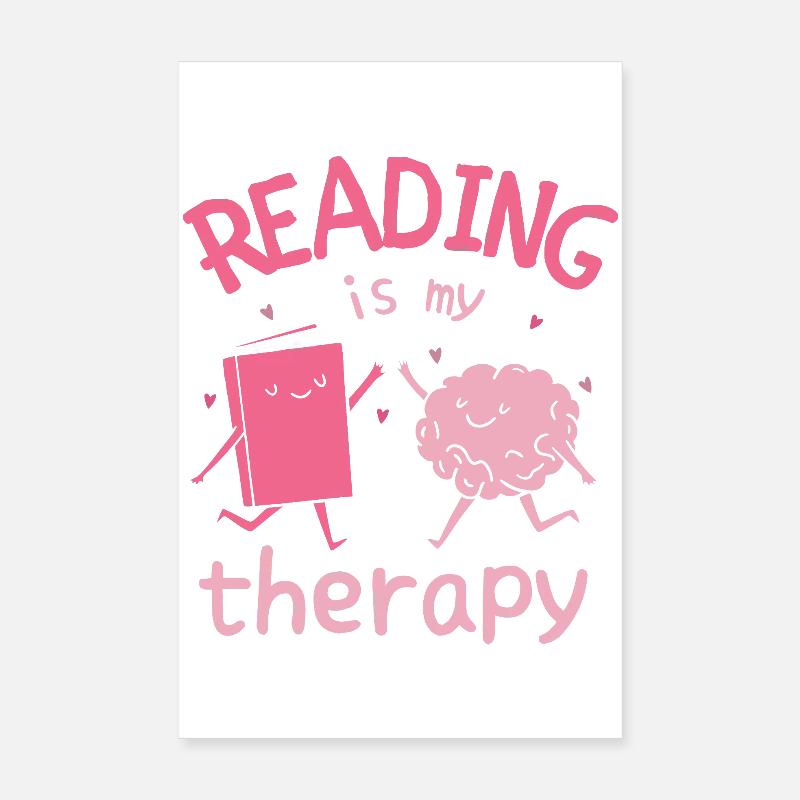 Lesen ist meine Therapie Poster 20x30 cm