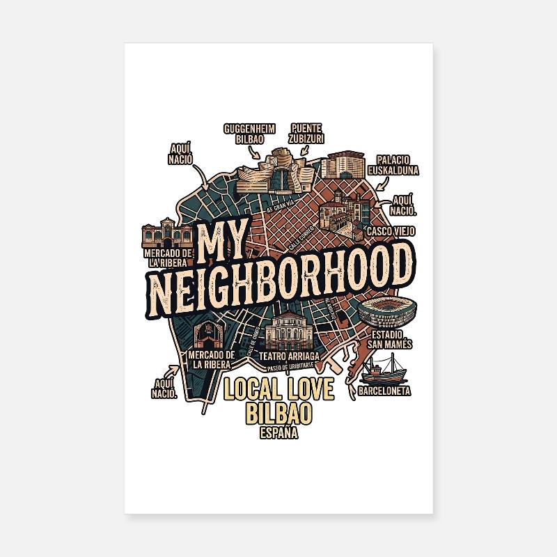 Bilbao Bewohner Poster 20x30 cm