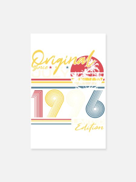 July 1996 Vintage Birthday Vintage Gift - Poster 8" x 12" (20x30 cm) - white - Front