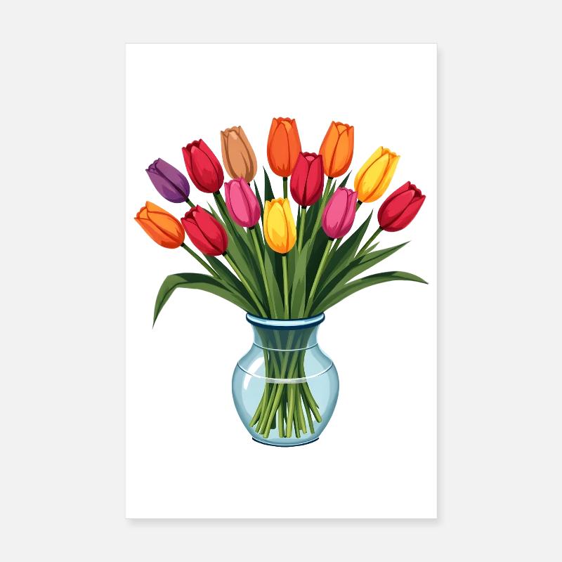 Tulips Poster 8" x 12" (20x30 cm)