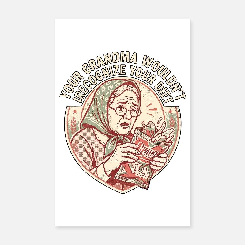Mamie dit non Poster 20 x 30 cm