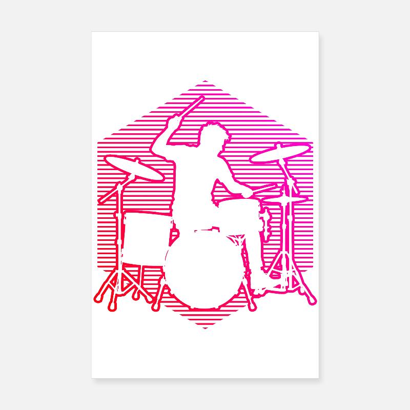 Gift idea for a drummer with drums Poster 8" x 12" (20x30 cm)