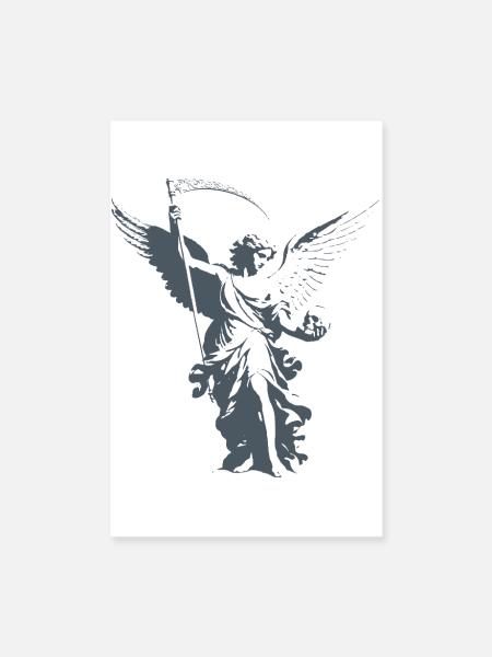 ange ailé - Poster 20 x 30 cm - blanc - Devant