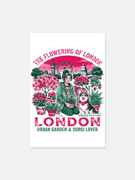 Pembroke The Flowering Of London Urban Garden - Poster 8" x 12" (20x30 cm) - white - Front