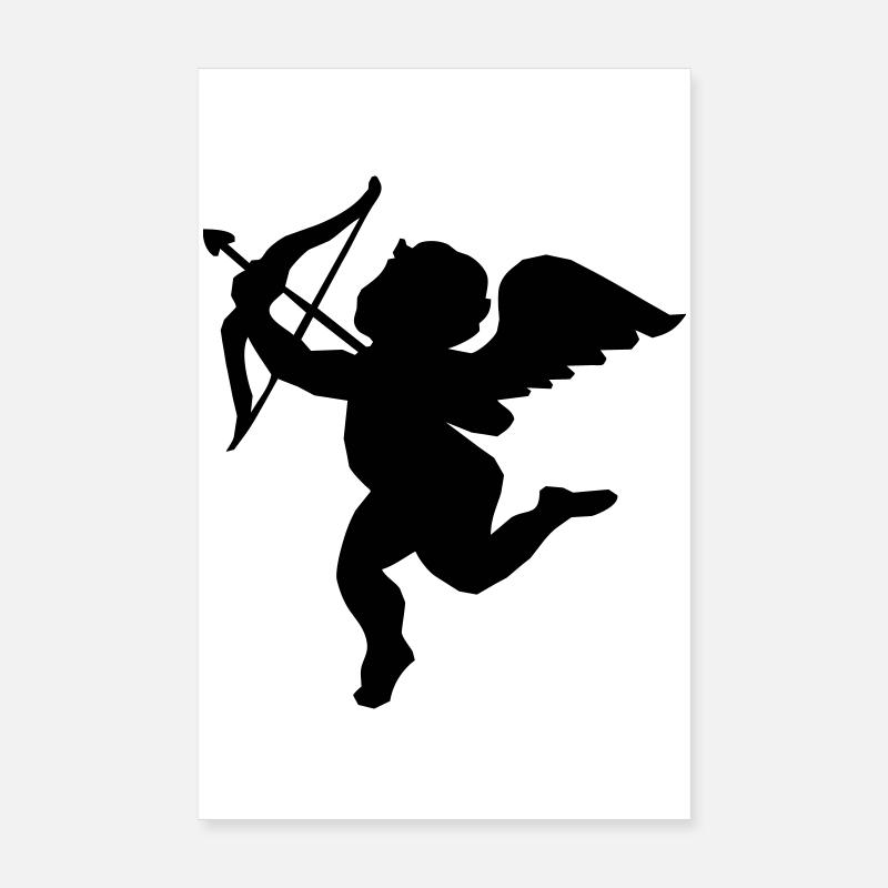 Ange avec arc et flèche, ange de l'amour Poster 20 x 30 cm