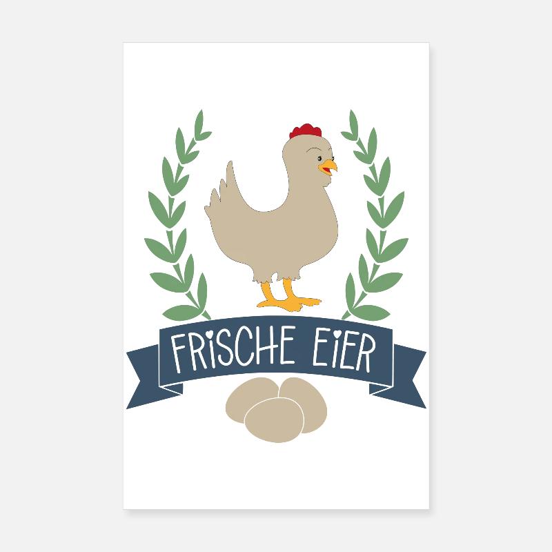 Frische Eier Poster 20x30 cm