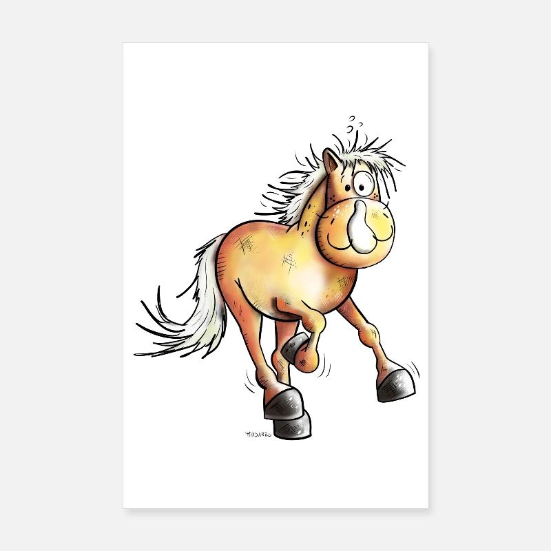 Running Haflinger Poster 8" x 12" (20x30 cm)