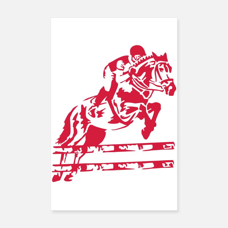 Reiten Reiter Springen Poster 20x30 cm