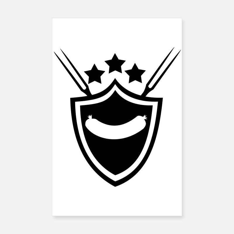 Grillwurst Poster 20x30 cm