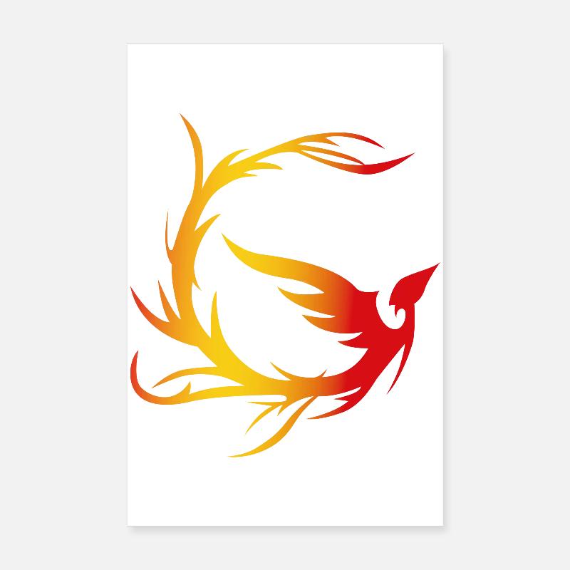 Firebird Circle with Gradient Poster 8" x 12" (20x30 cm)