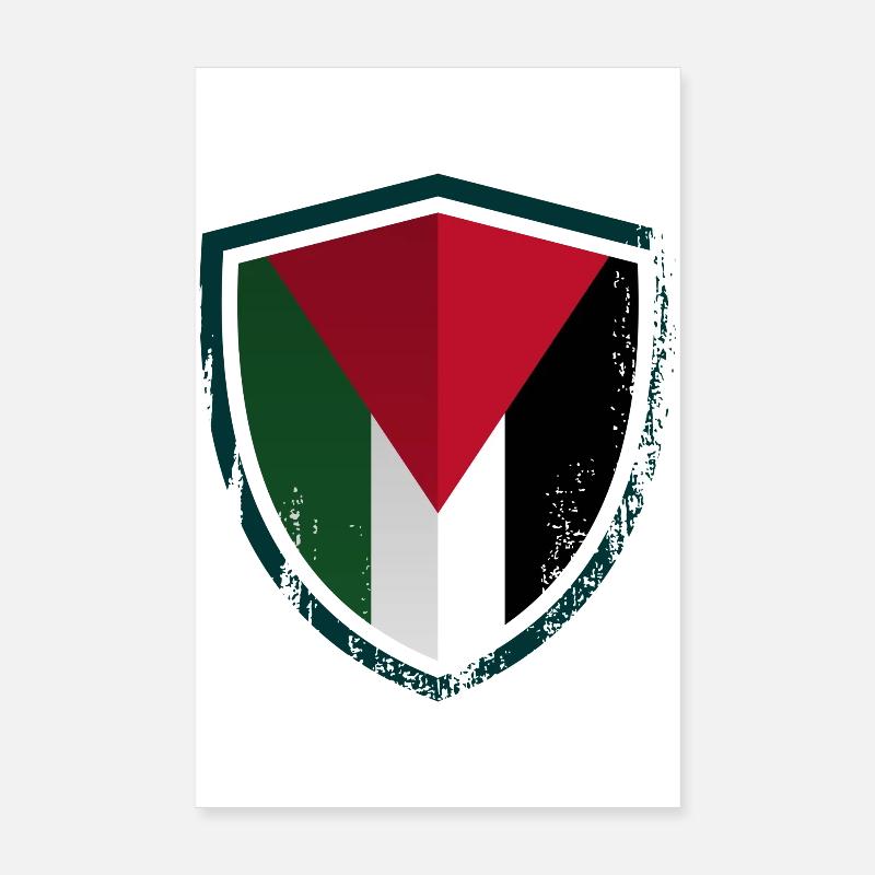 Blason géométrique du bouclier Poster 20 x 30 cm
