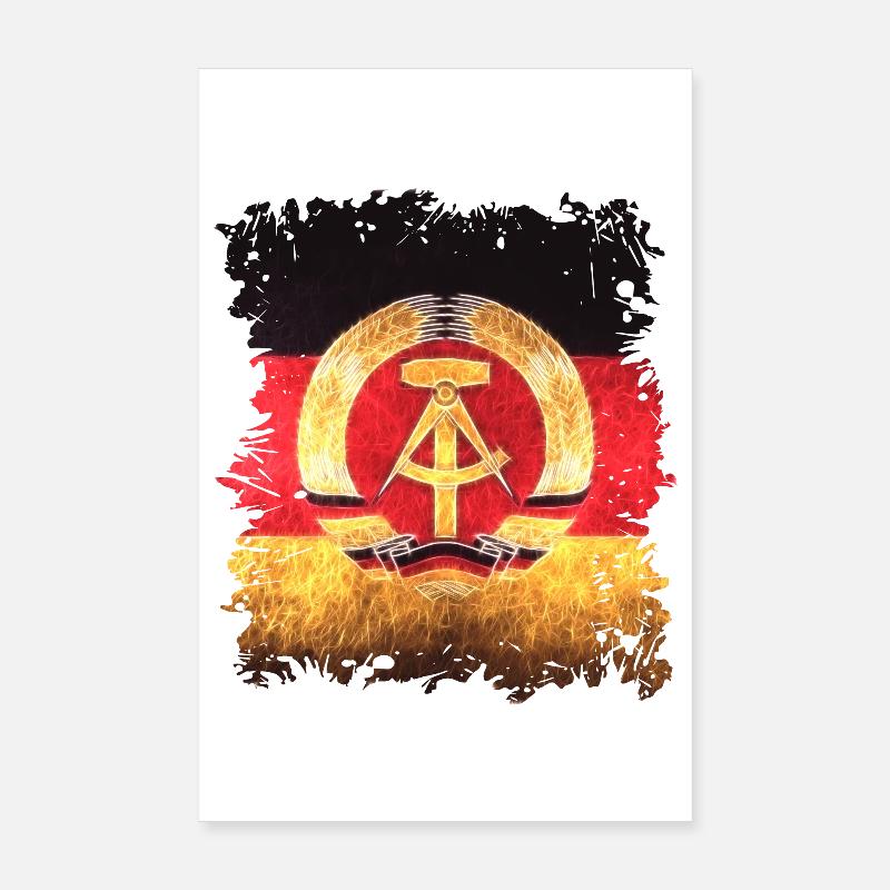 Drapeau de la RDA Poster 20 x 30 cm