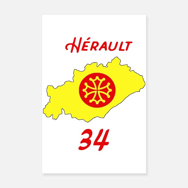 Hérault Poster 20x30 cm