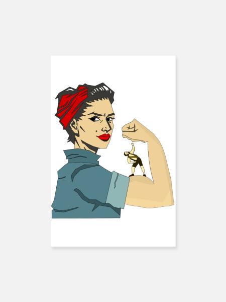 STRONG WOMEN - Poster 8" x 12" (20x30 cm) - white - Front
