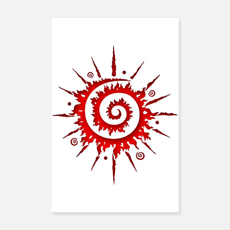 Sun Fire Wheel Été Milieu d’été Poster 20 x 30 cm