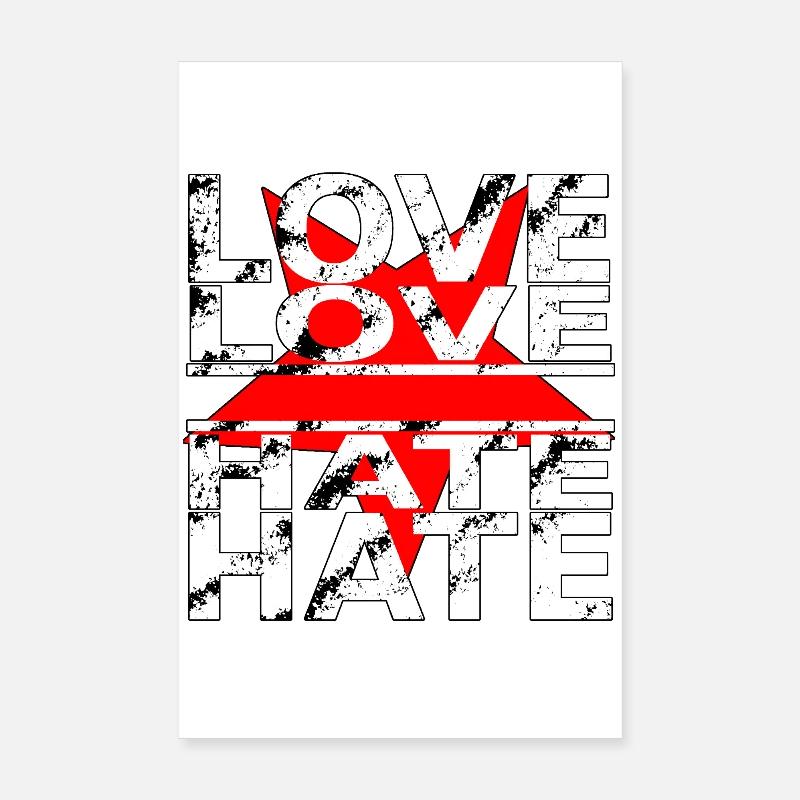 love love hate hate Poster 20x30 cm