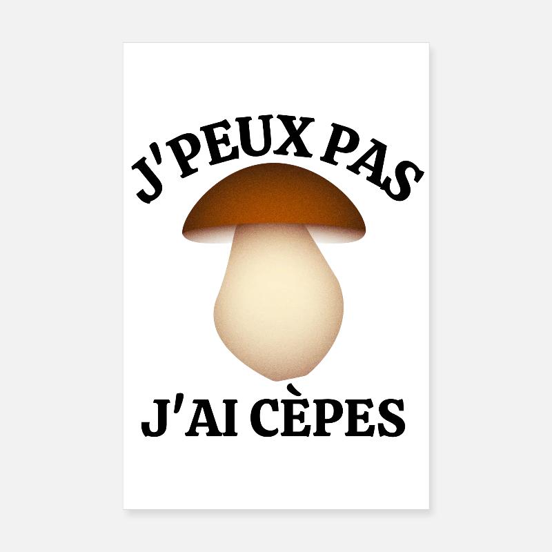 cèpes, champignon, ramasser des champignon Poster 20 x 30 cm