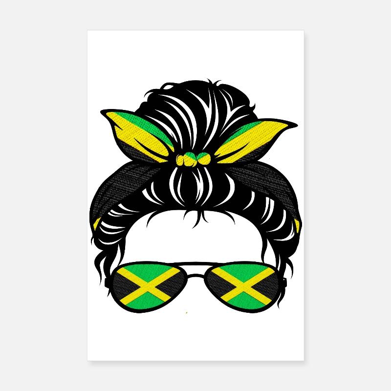 Lunettes de soleil Jamaïque drapeau Poster 20 x 30 cm