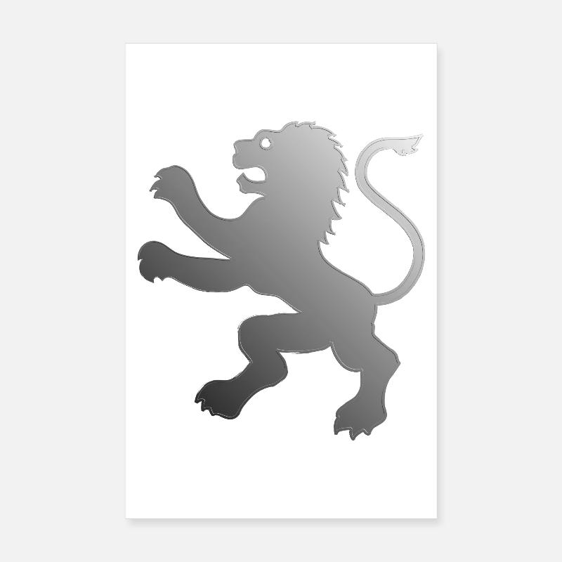 Lion embossed | Wappentier Poster 20x30 cm