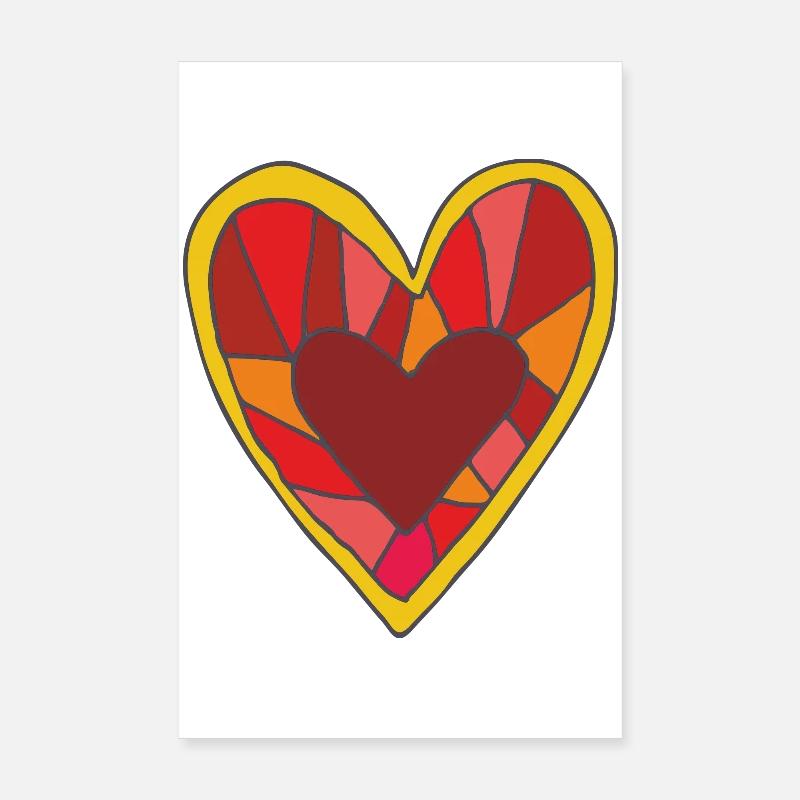 Le cœur dans l’art Poster 20 x 30 cm