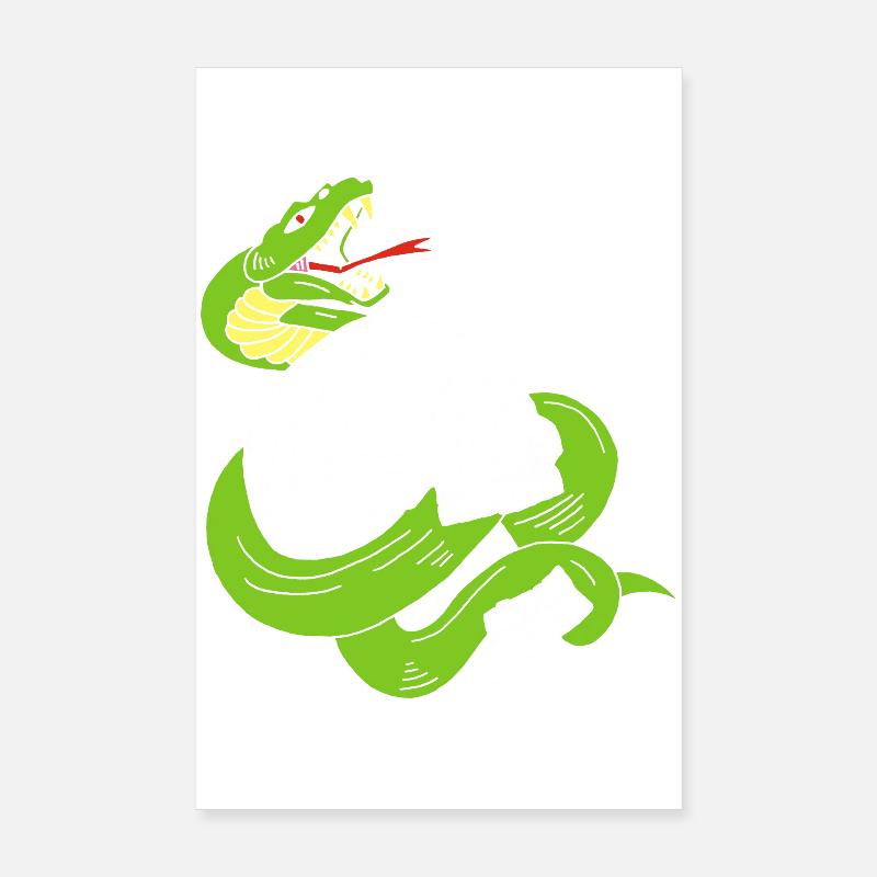 The skull and the snake Poster 8" x 12" (20x30 cm)