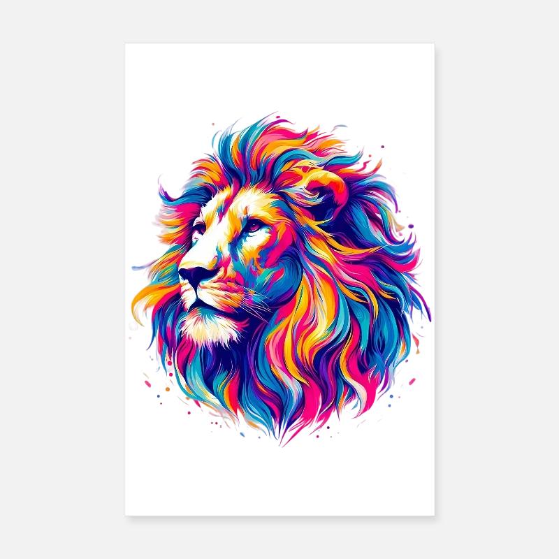 Lion Poster 20 x 30 cm