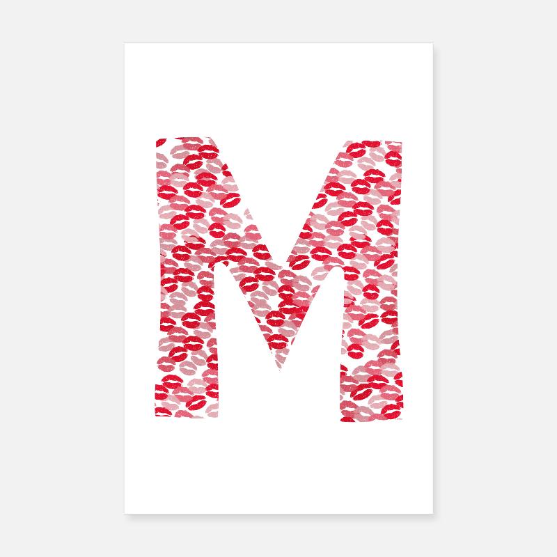 bisous t-shirt - Buchstabe M Poster 20x30 cm