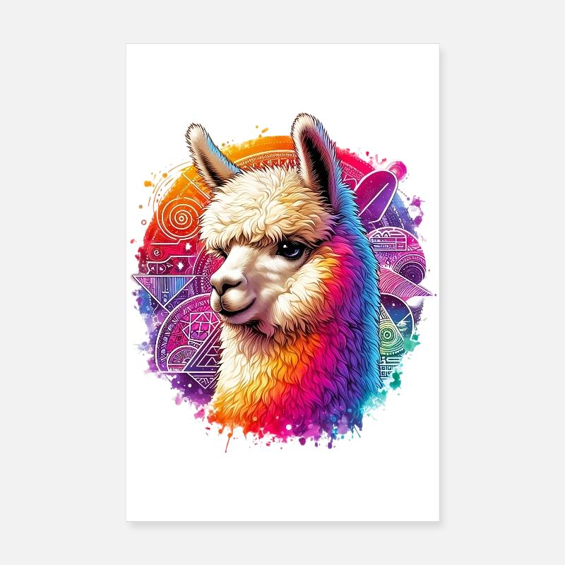 Alpaca Poster 8" x 12" (20x30 cm)