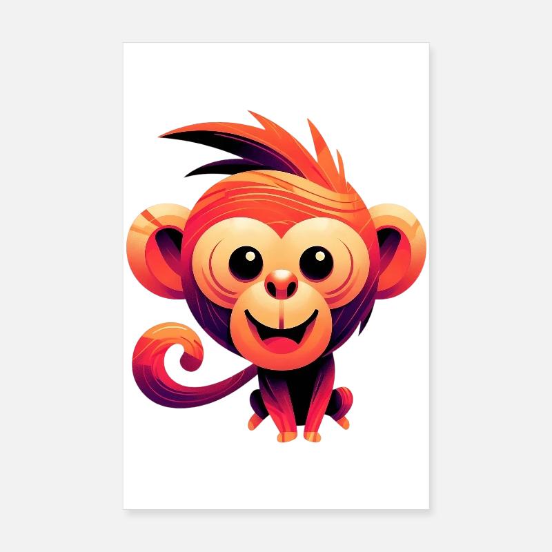 Affe Poster 20x30 cm